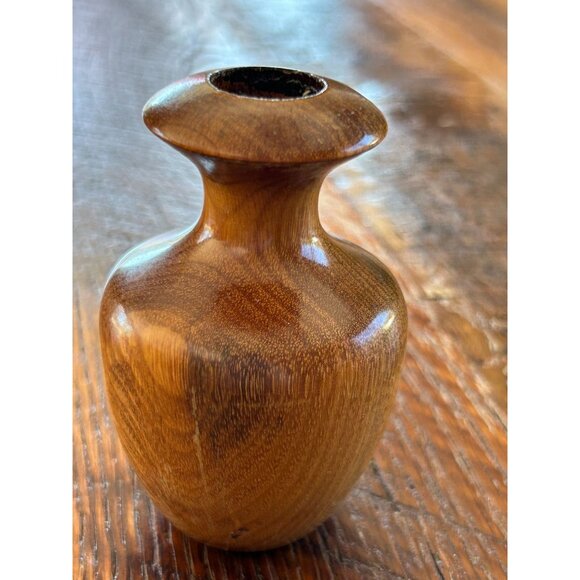 Vintage Petite Oregon Myrtlewood Bud Vase - Picture 1 of 9